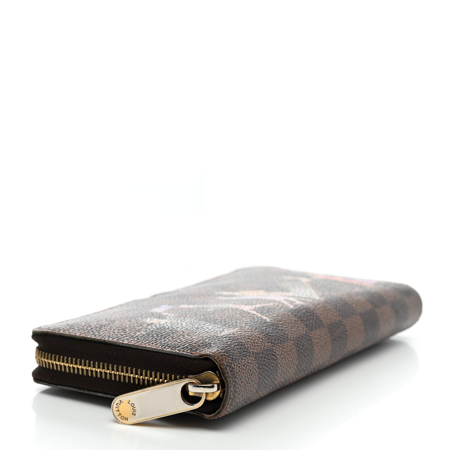 Damier Ebene Illustre Zippy Wallet Violet