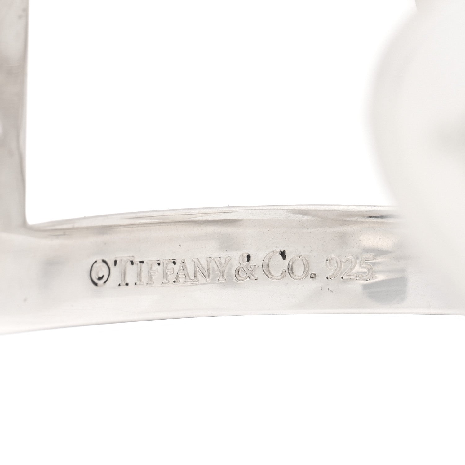 Tiffany Sterling Silver Stencil Heart Cuff Bracelet 3 of 4