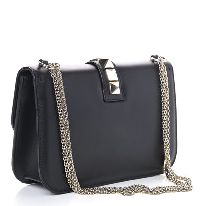Valentino Garavani Vitello Medium Glam Lock Rockstud Flap Black 2 of 7