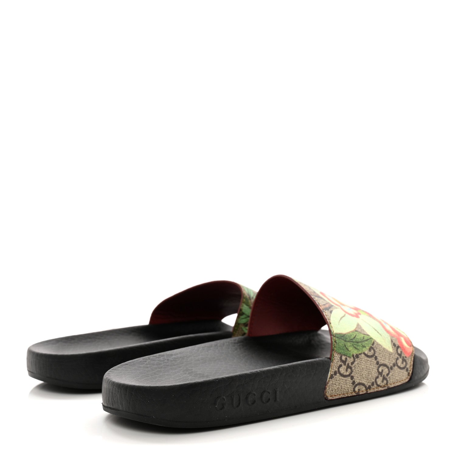 Gucci GG Supreme Monogram Tian Womens Slide Sandals 37 Beige Multicolor 4 of 8