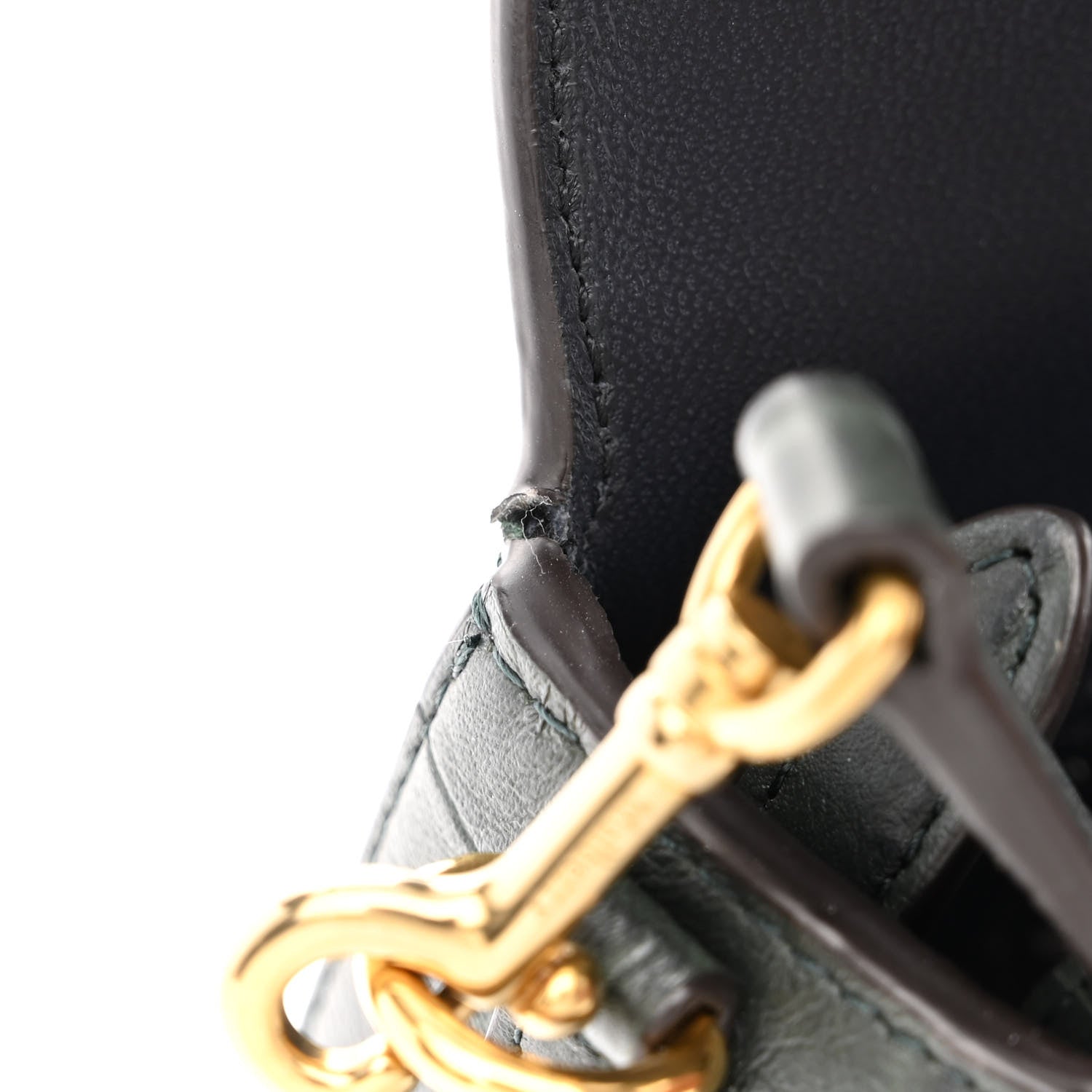 Mulberry Crocodile Embossed Calfskin Small Darley Satchel Green 12 of 12