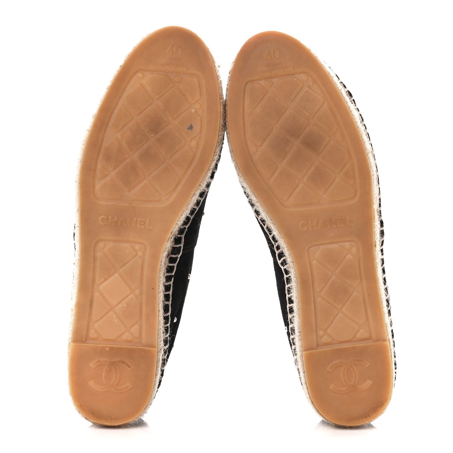 Suede Pearl CC Espadrilles 40 Black