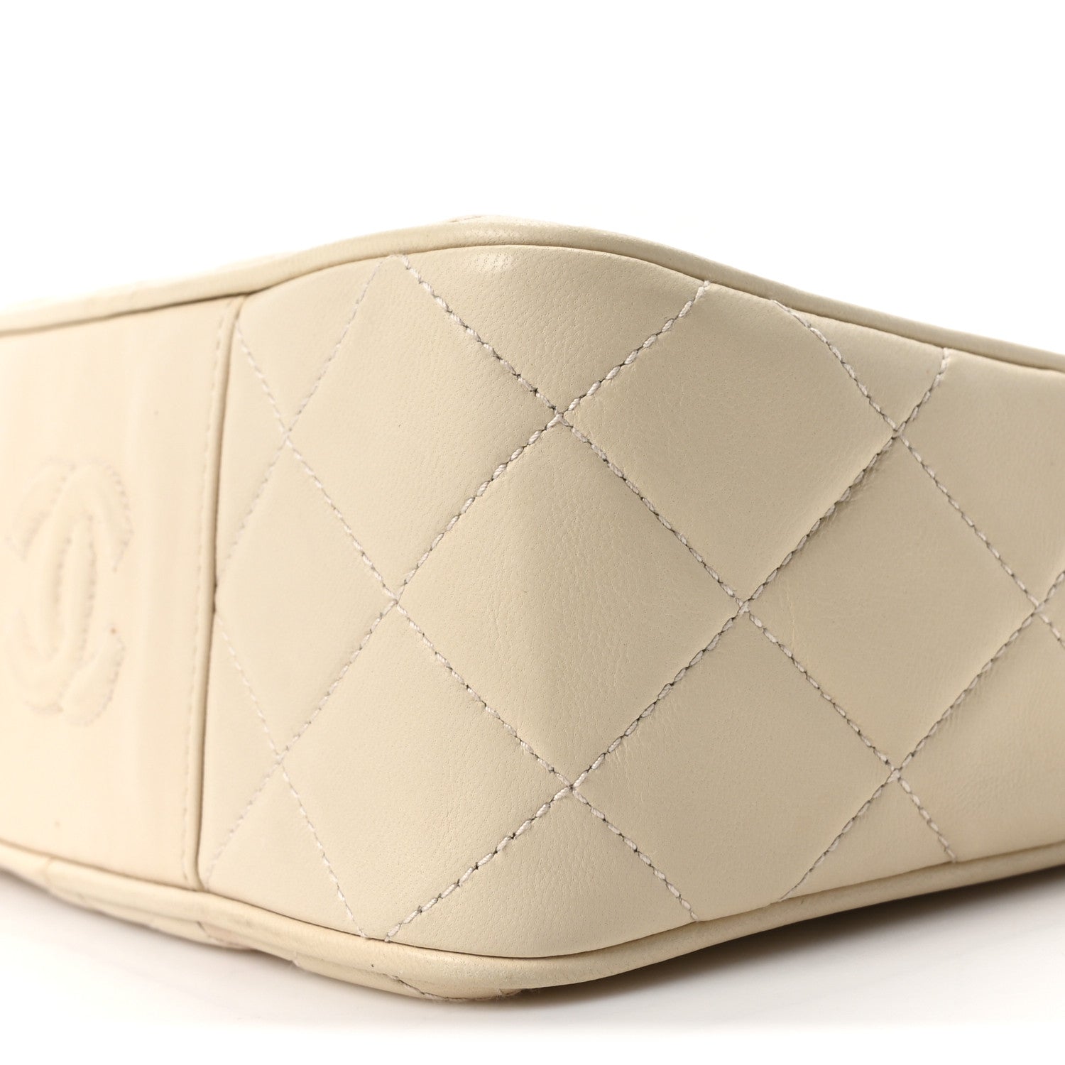 Chanel Lambskin Quilted CC Camera Case White 11 of 11