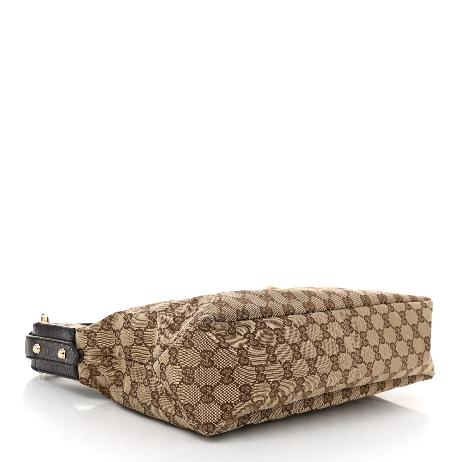 Gucci Monogram Medium Horsebit Chain Hobo Dark Brown 4 of 10