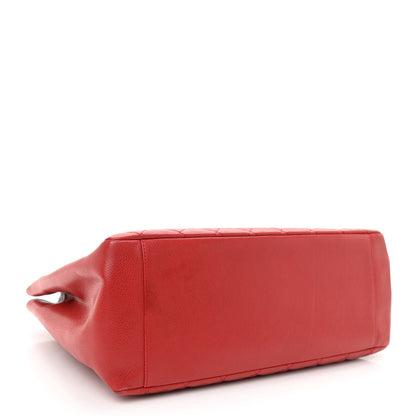 Chanel Caviar Quilted Grand Shopping Tote GST Red 4 of 11