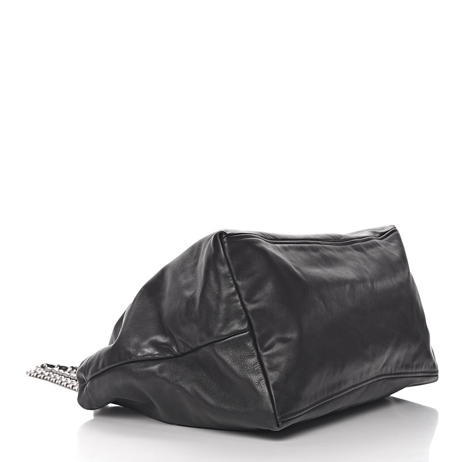 Prada Soft Calf Chain Tote Black 4 of 12
