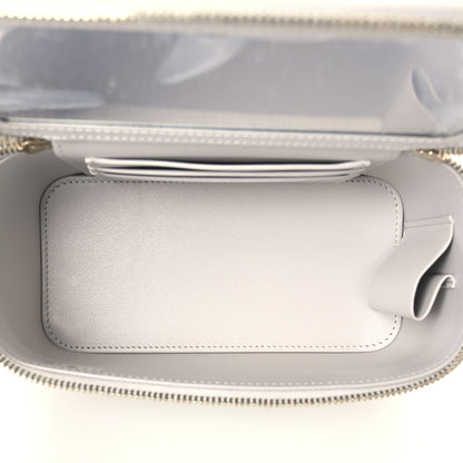 Chanel Caviar Quilted Small Tiny CC Vanity Case With Chain Light Grey 5 of 12