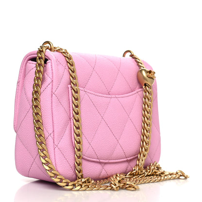 Chanel Caviar Quilted Mini Sweetheart Flap Lilac 3 of 11