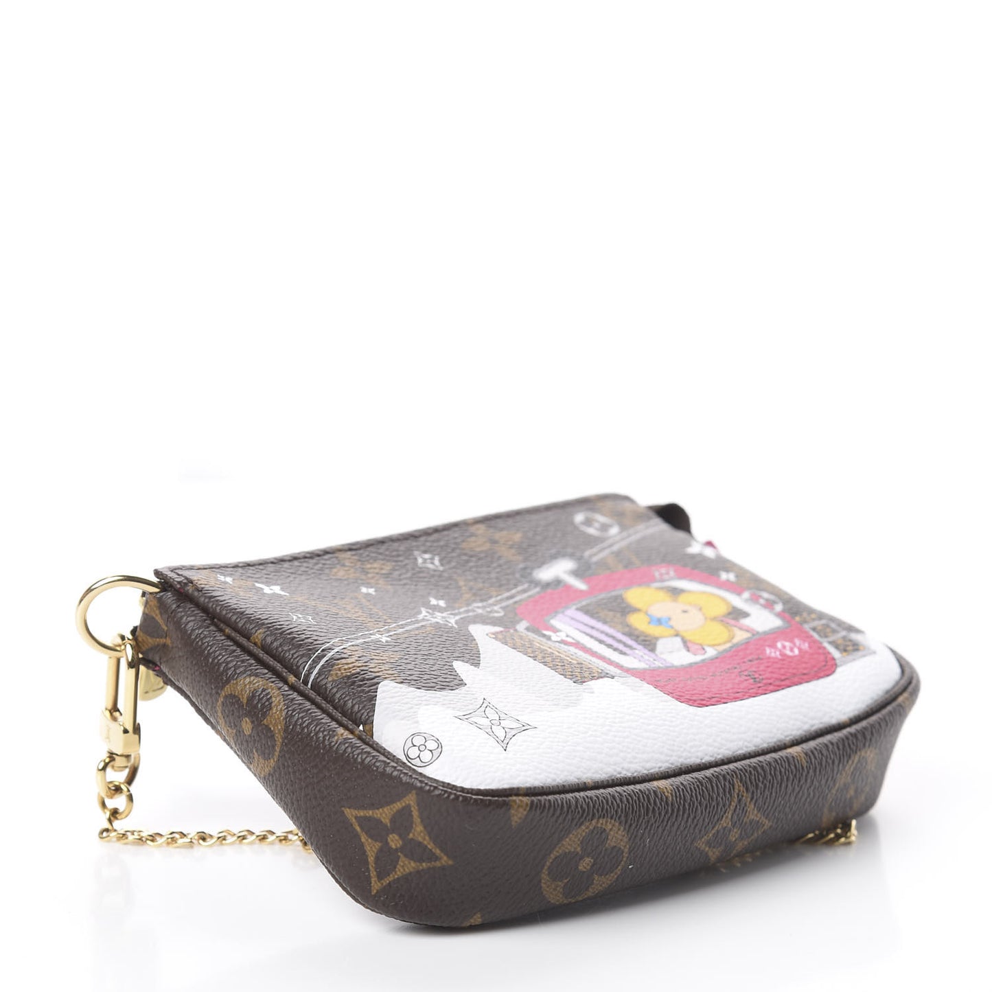 Monogram 2019 Christmas Animation Mini Courchevel Pochette Accessories Fuchsia