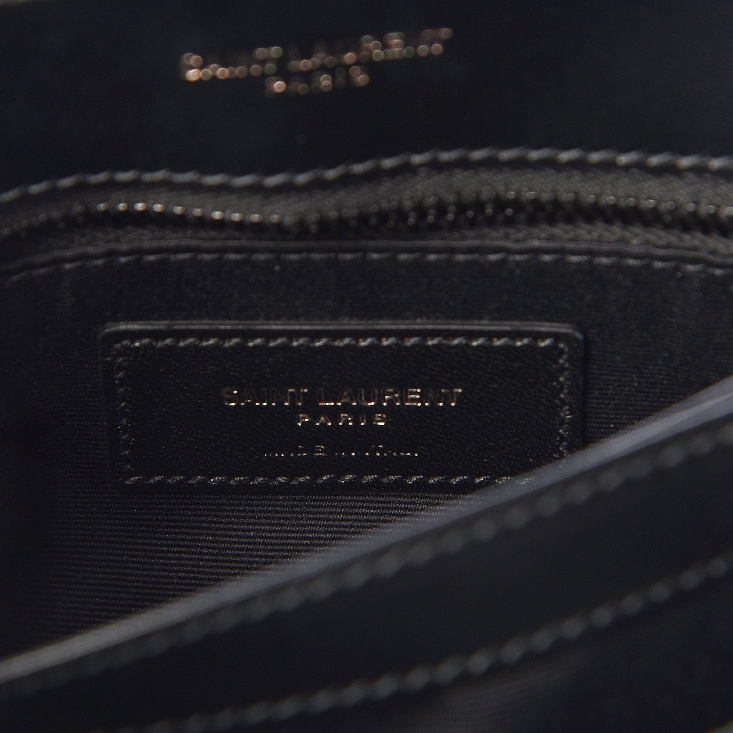 Calfskin Y Quilted Monogram Toy Loulou Crossbody Bag Black