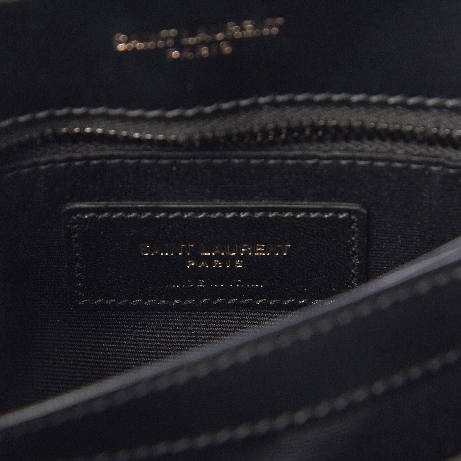 Saint Laurent Calfskin Y Quilted Monogram Toy Loulou Crossbody Bag Black 6 of 10