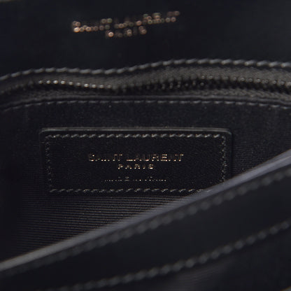 Saint Laurent Calfskin Y Quilted Monogram Toy Loulou Crossbody Bag Black 6 of 10