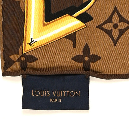 Louis Vuitton Silk Monogram Confidential Square Scarf Brown Brown 2 of 3