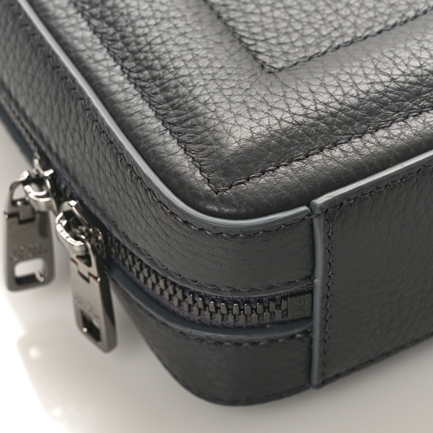 Dolce & Gabbana Deerskin Medium DG Logo Camera Crossbody Bag Grey 7 of 8