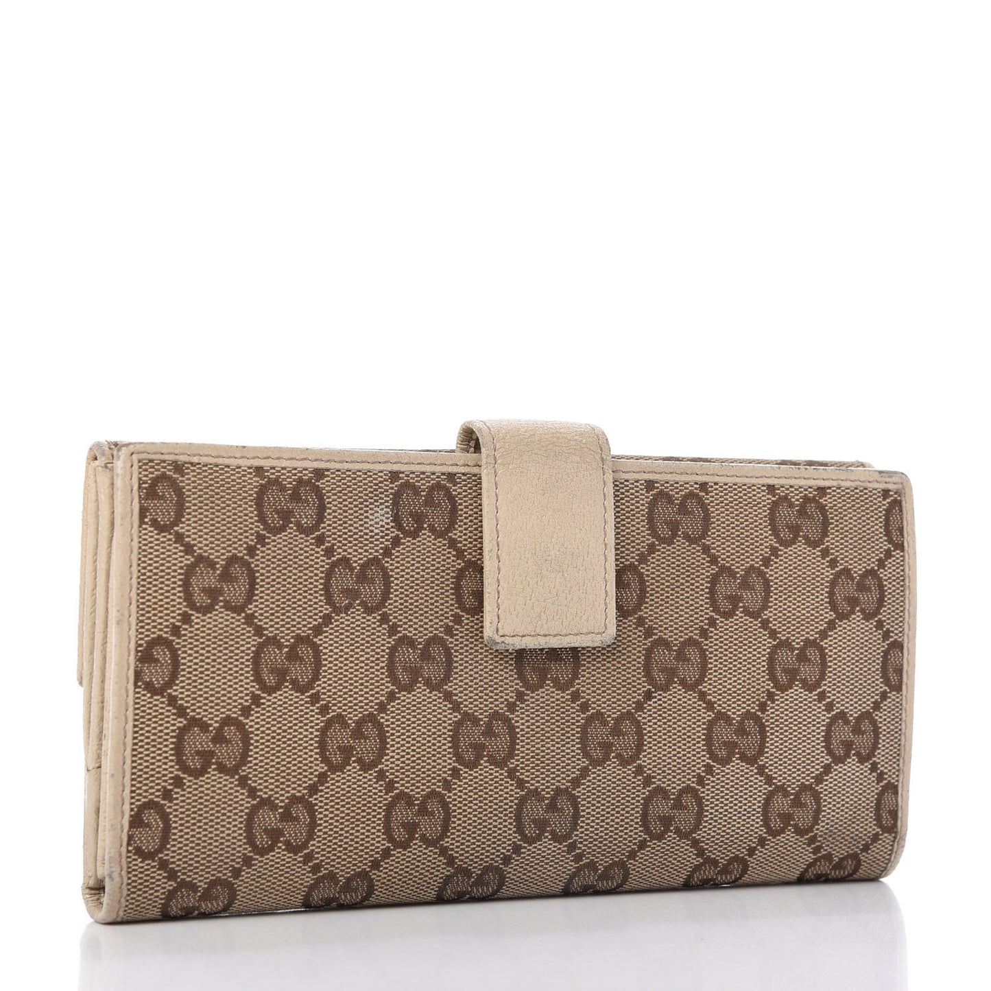 Monogram Metal Bar Continental Flap Wallet Off White