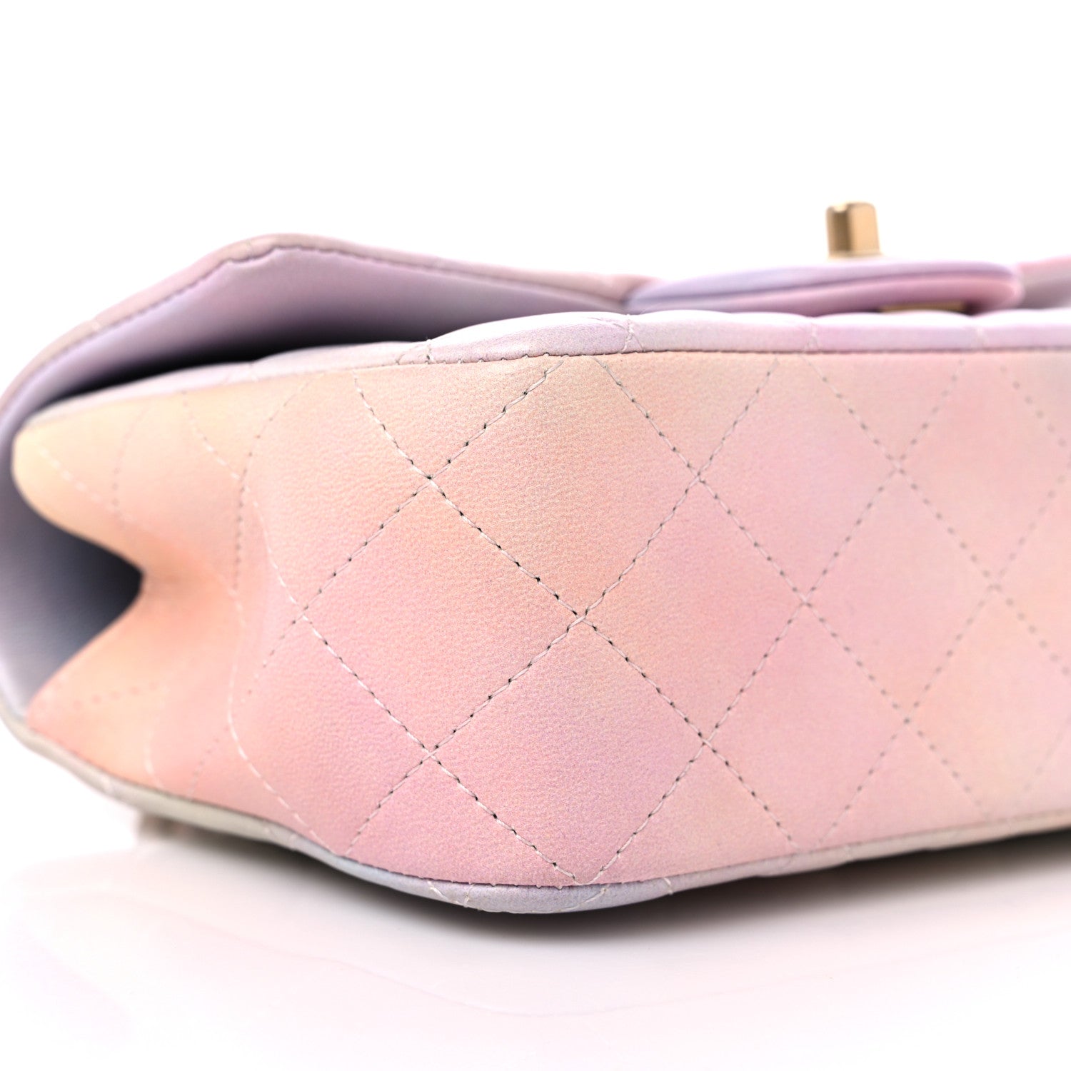 Chanel Lambskin Quilted Ombre Mini Top Handle Rectangular Flap Pink Multicolor 8 of 9