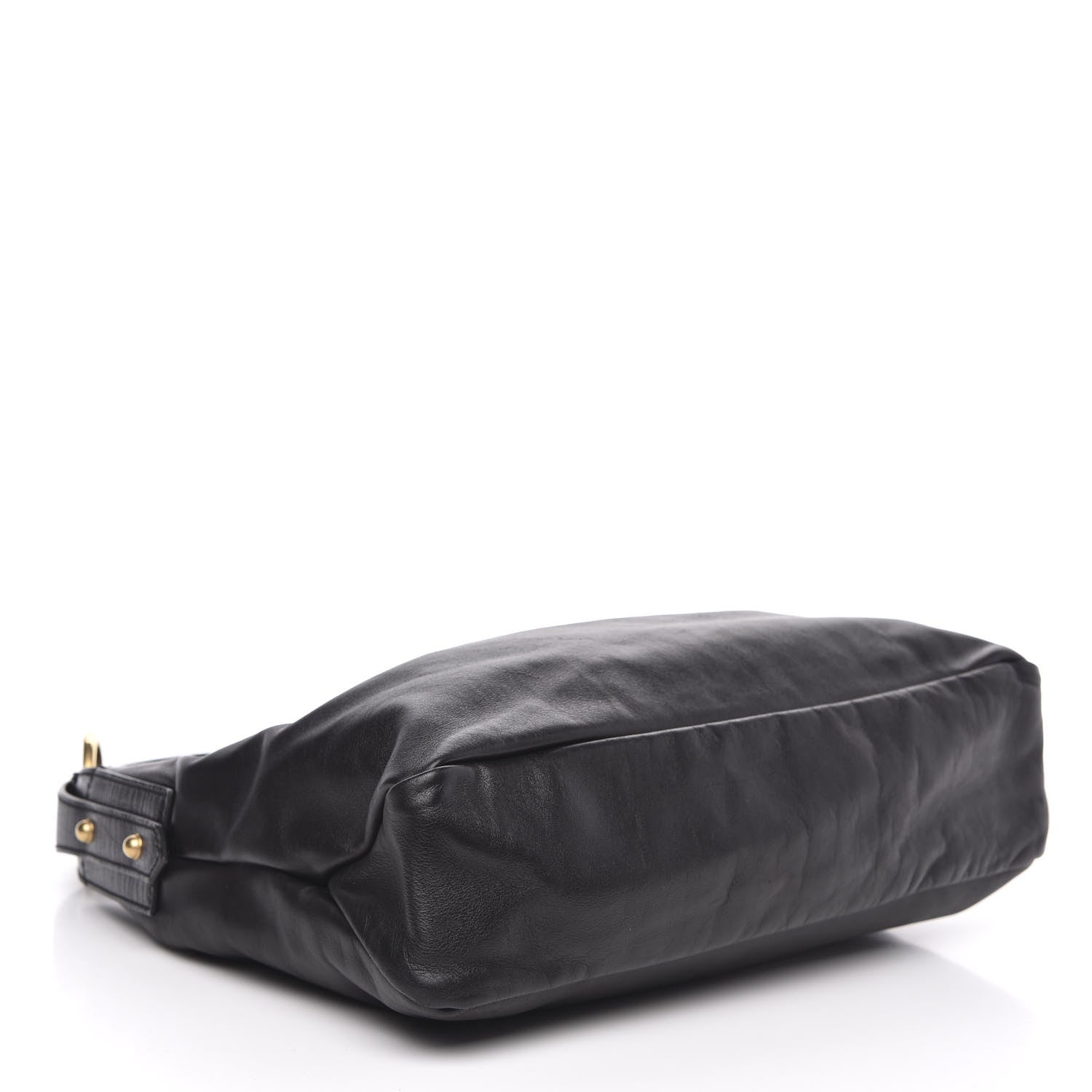 Gucci Calfskin Medium Horsebit Chain Hobo Black 4 of 11