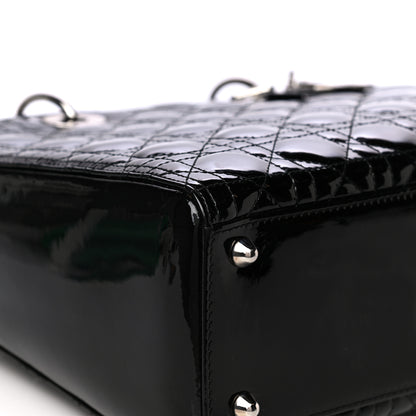 Christian Dior Patent Cannage Large Lady Dior Black 7 of 10