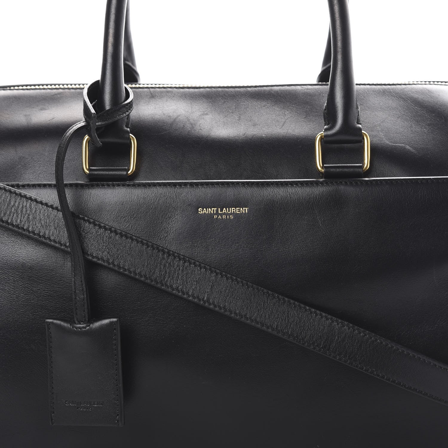 Saint Laurent Calfskin Classic Duffle 6 Black 8 of 17