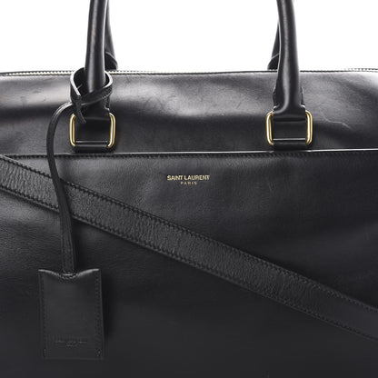 Saint Laurent Calfskin Classic Duffle 6 Black 8 of 17