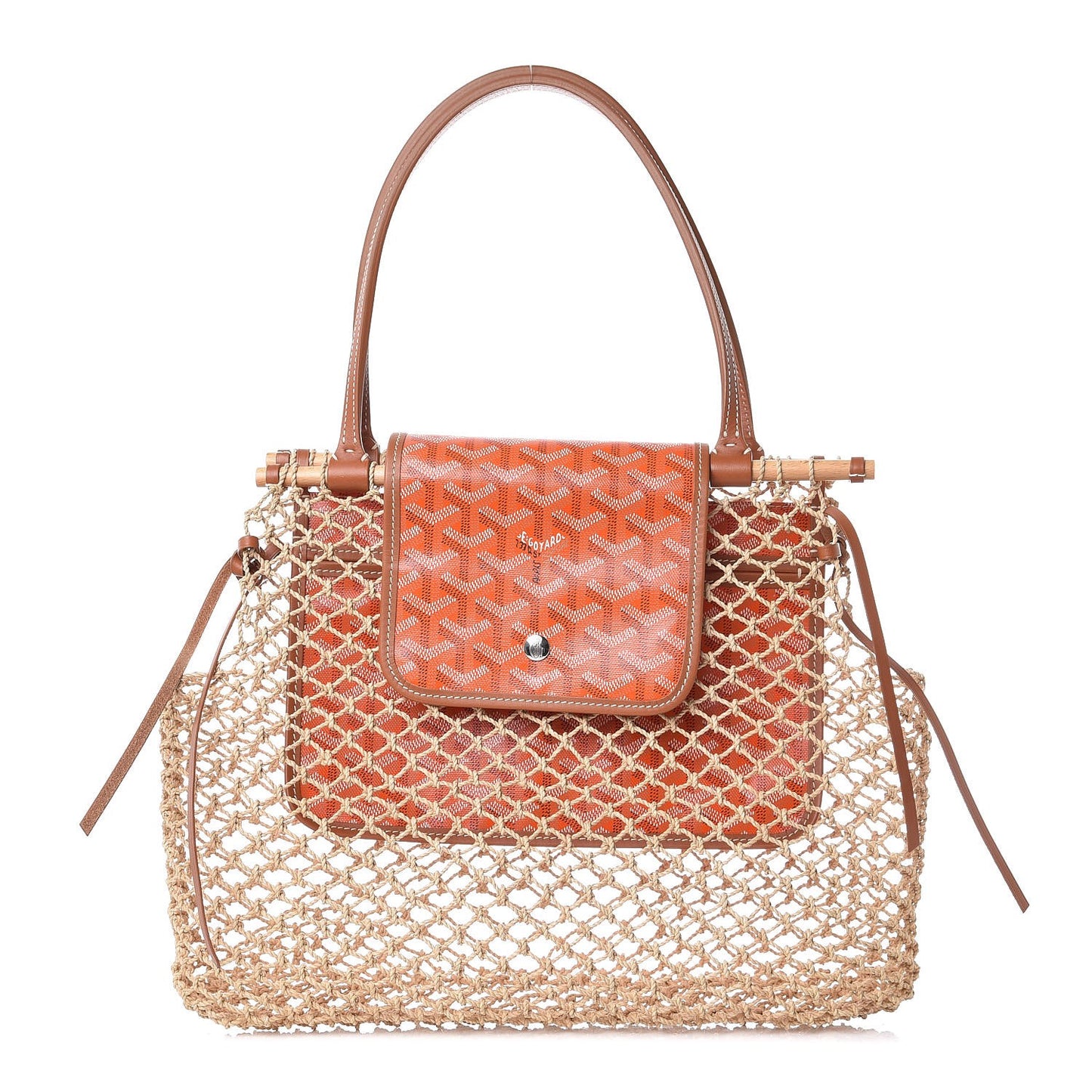 Goyardine Net Aligre Tote Orange