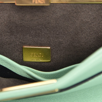 Fendi Shiny Nappa Micro Peekaboo Iconic Satchel Verde Acqua 7 of 9