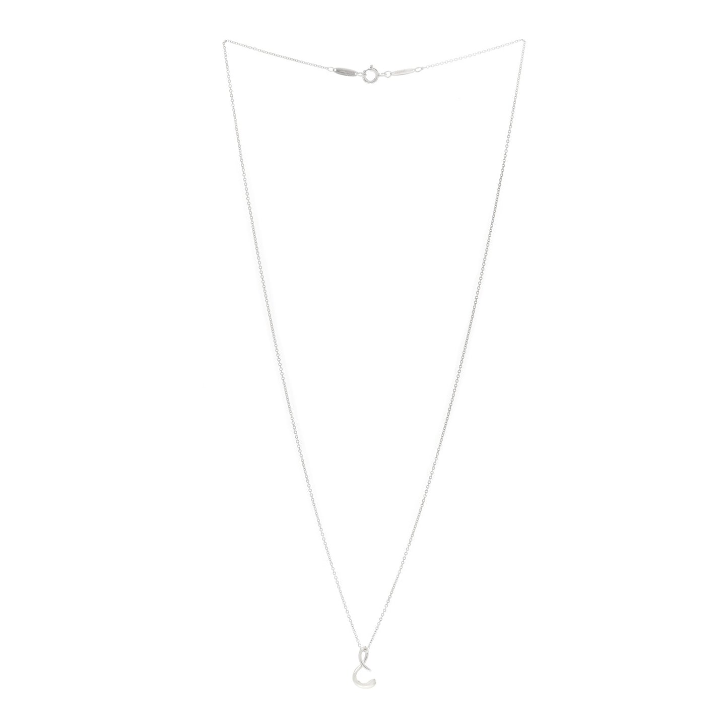 Sterling Silver Elsa Peretti Letter S Pendant Necklace