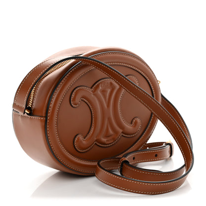 Celine Smooth Calfskin Cuir Triomphe Oval Bag Tan 3 of 10