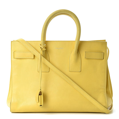 Saint Laurent Calfskin Small Sac De Jour Yellow 1 of 35