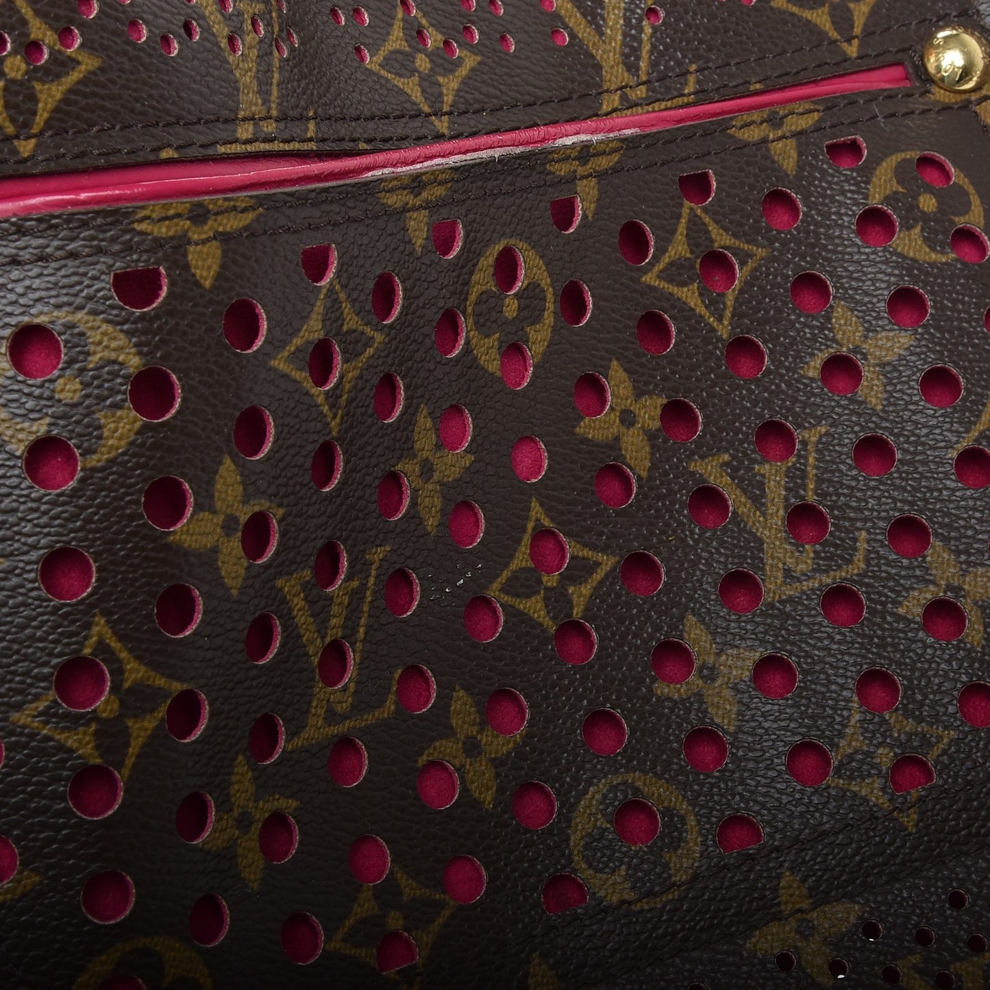 Monogram Perforated Musette Fuchsia