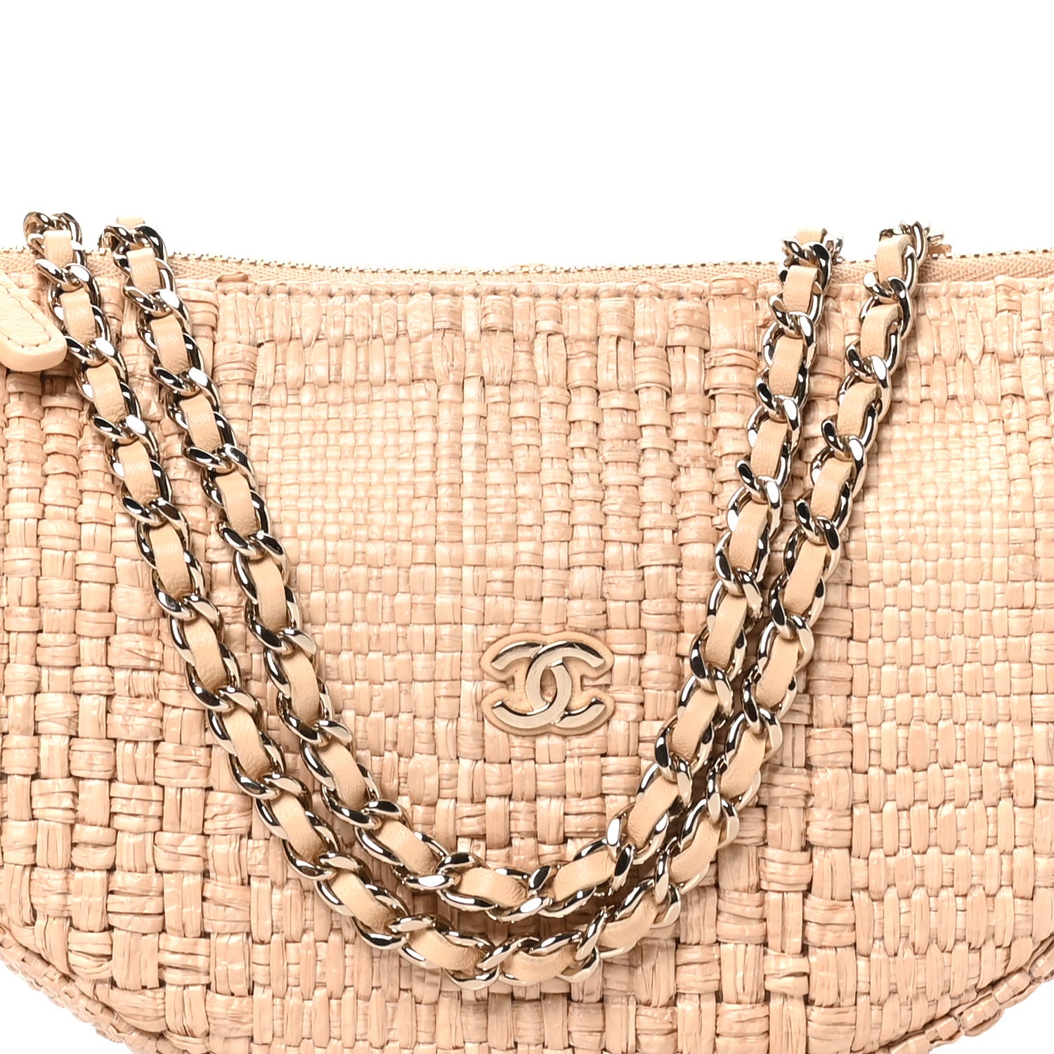 Chanel Raffia Other Shape With Chain Beige 8 of 11