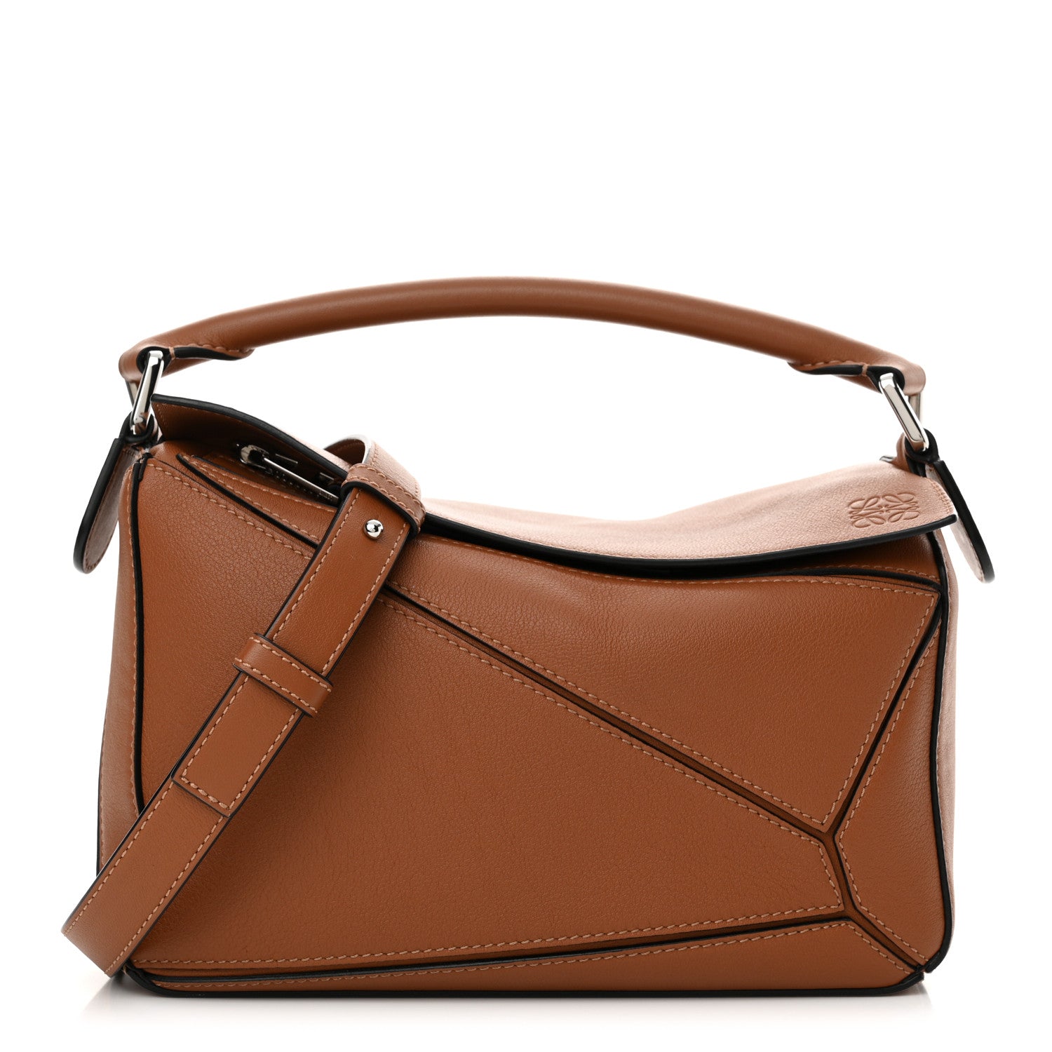 Loewe Calfskin Small Puzzle Bag Tan 1 of 10