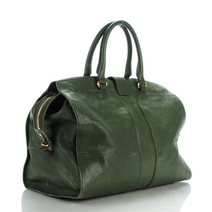 Saint Laurent Sheepskin Large Cabas Chyc Dark Green 3 of 11