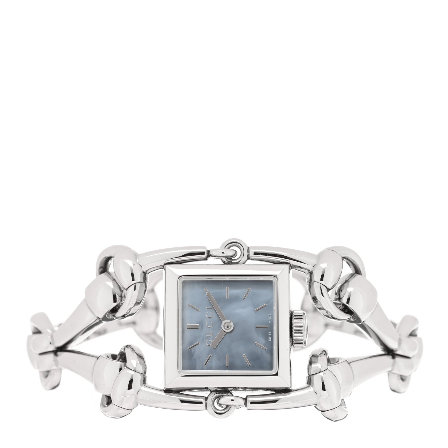 Gucci Stainless Steel Blue Mother of Pearl 20mm Signoria Quartz Watch 2 of 5