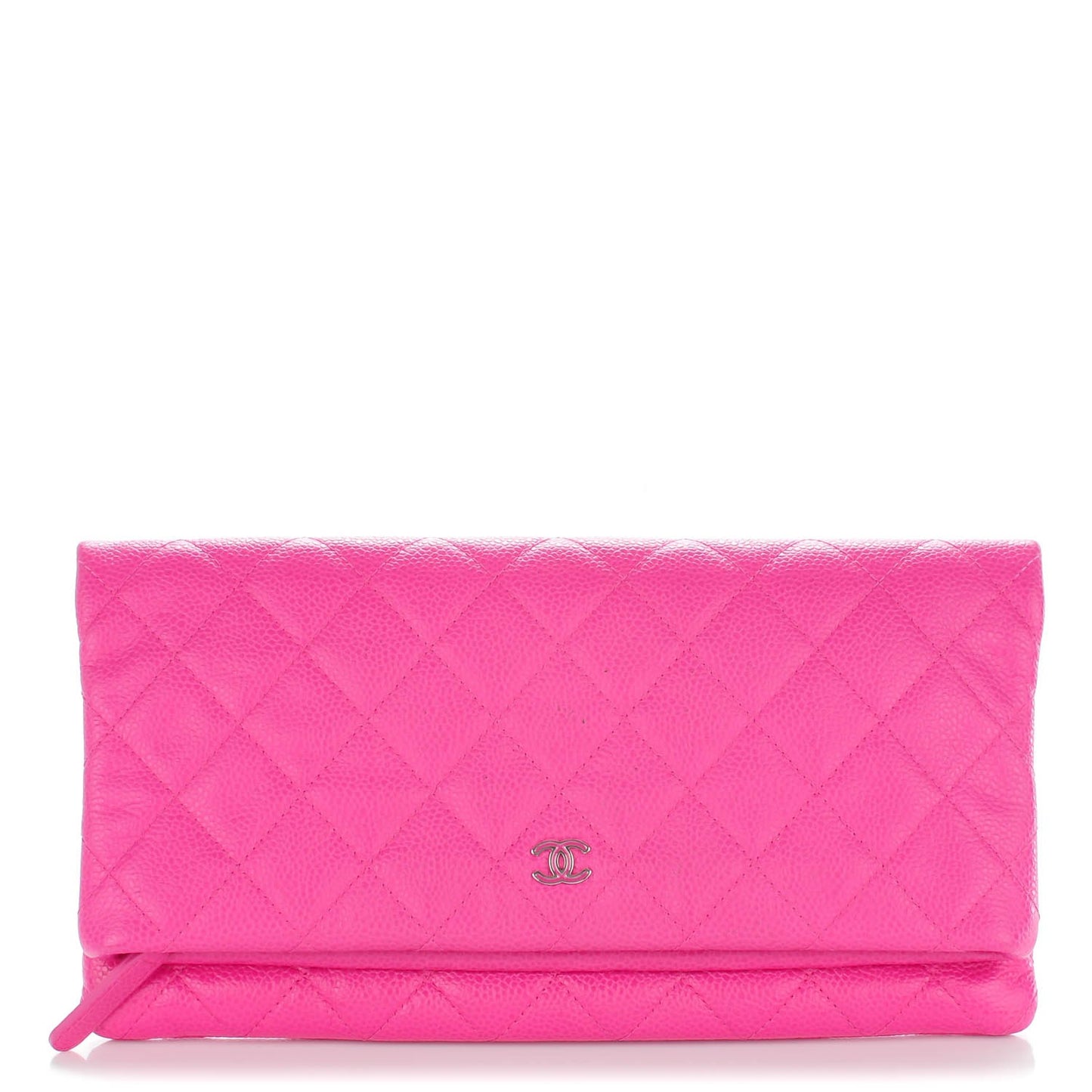 Caviar Quilted CC Beauty Clutch Pink