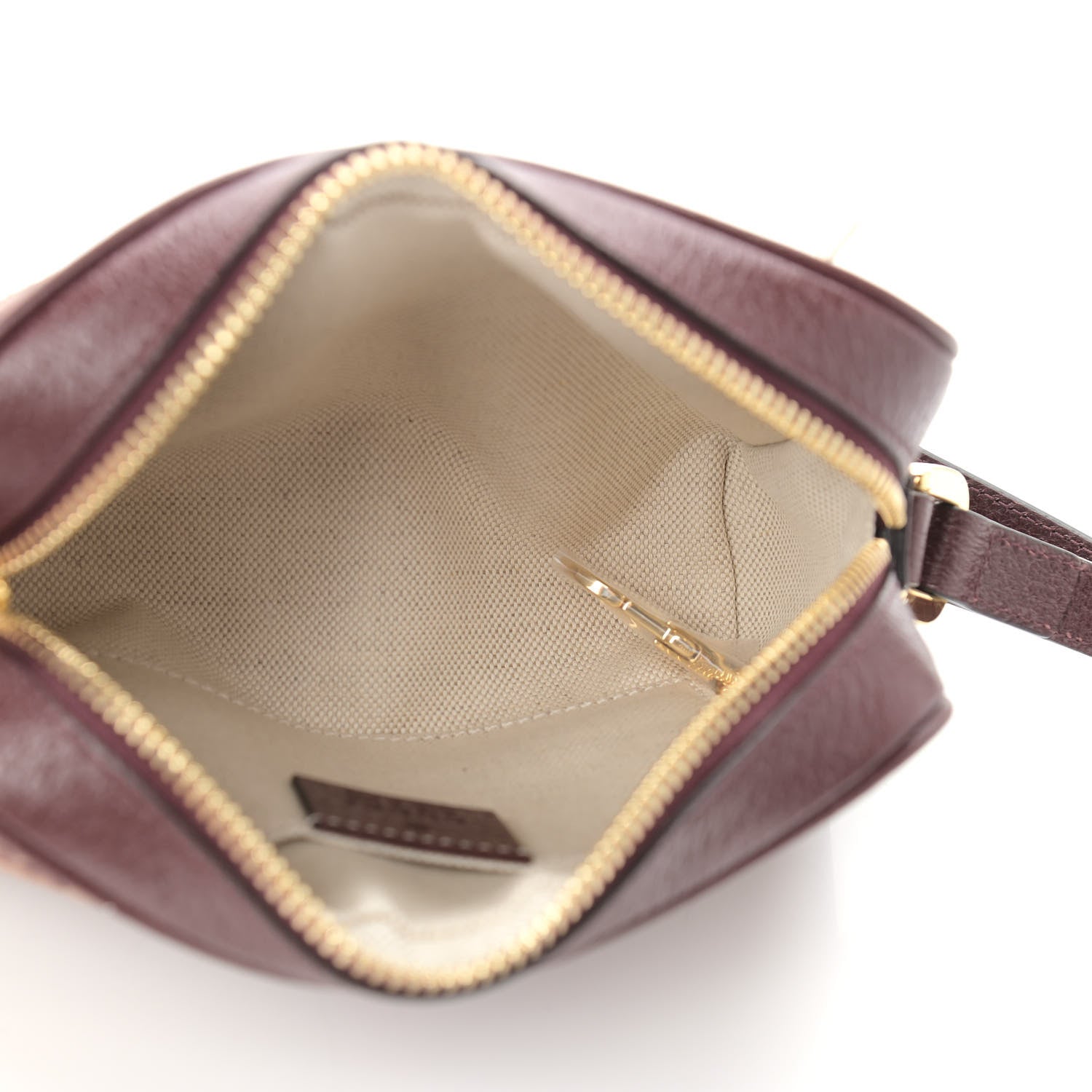 Gucci Monogram Textured Dollar Calfskin Web Mini Ophidia Shoulder Bag Sahara Rubino Chardonnay 8 of 10