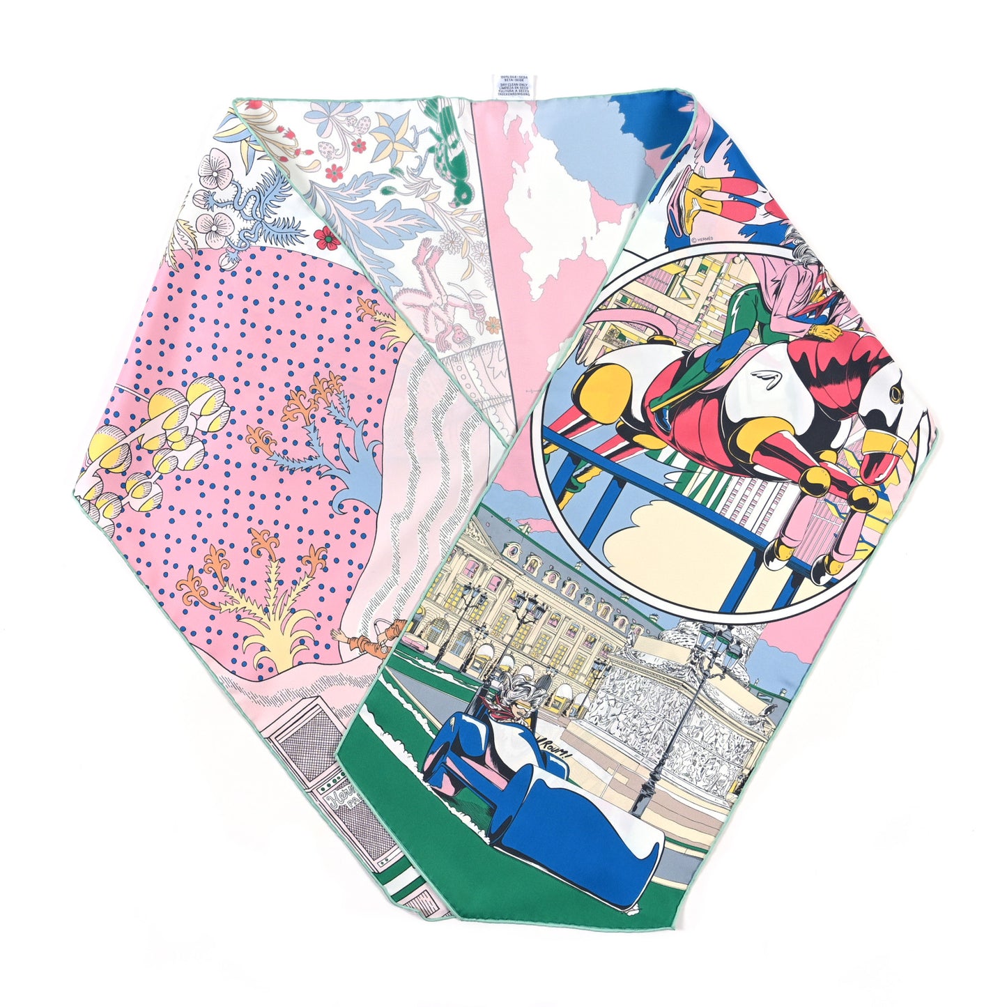 Silk Le Premier Chant Wow ! Muffler Rose White Multicolor
