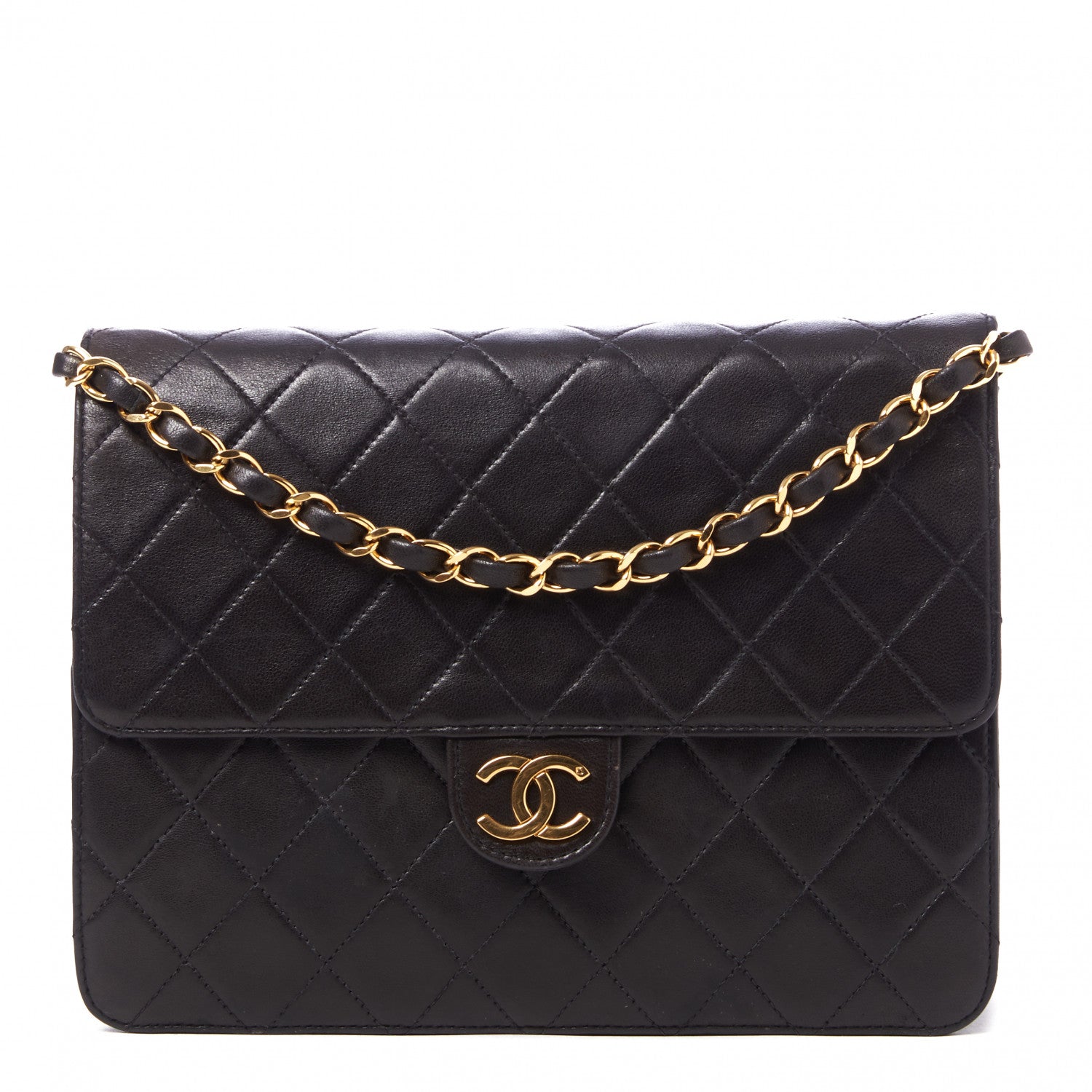 Chanel Lambskin Quilted Small Single Flap Black 1 of 9