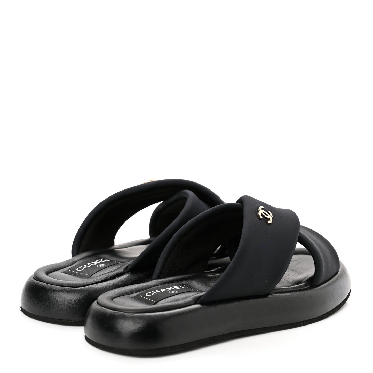 Fabric CC Mules Sandals 40 Black