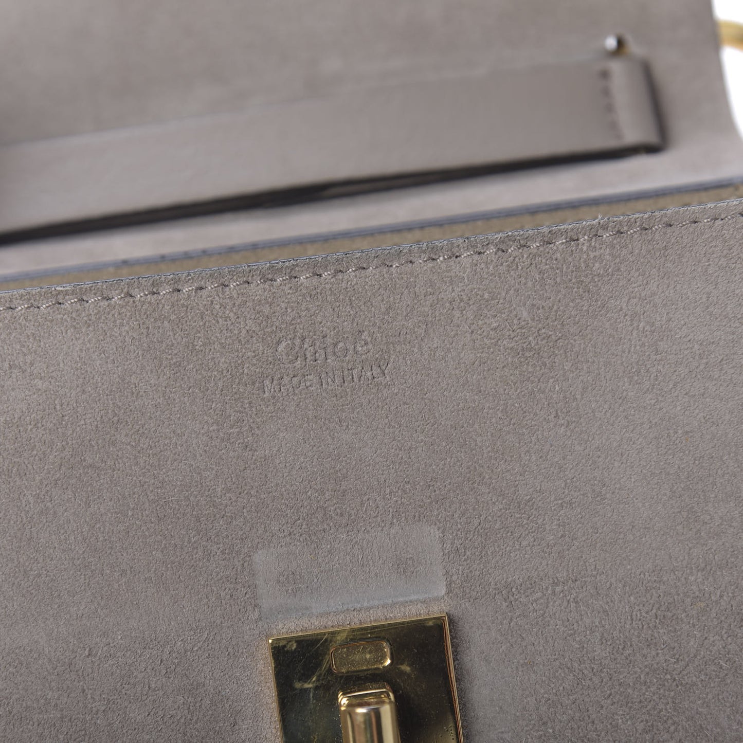 Suede Smooth Calfskin Mini Drew Shoulder Bag Motty Grey