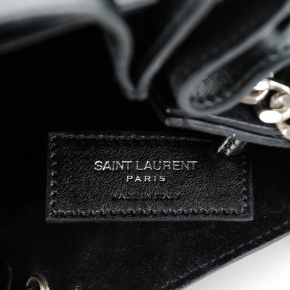Saint Laurent Calfskin Small Star Studded Emmanuelle Bucket Bag Black 6 of 7