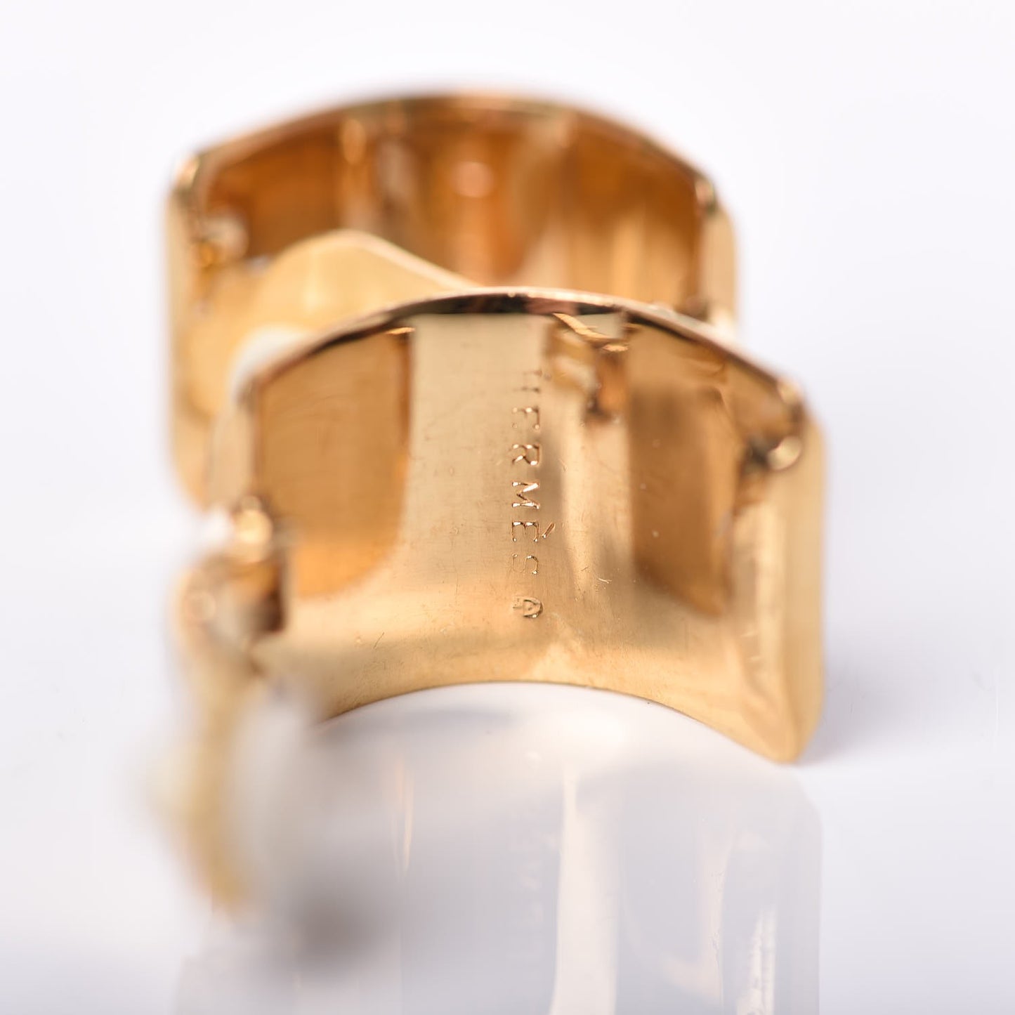 Enamel Clip On Earrings Gold