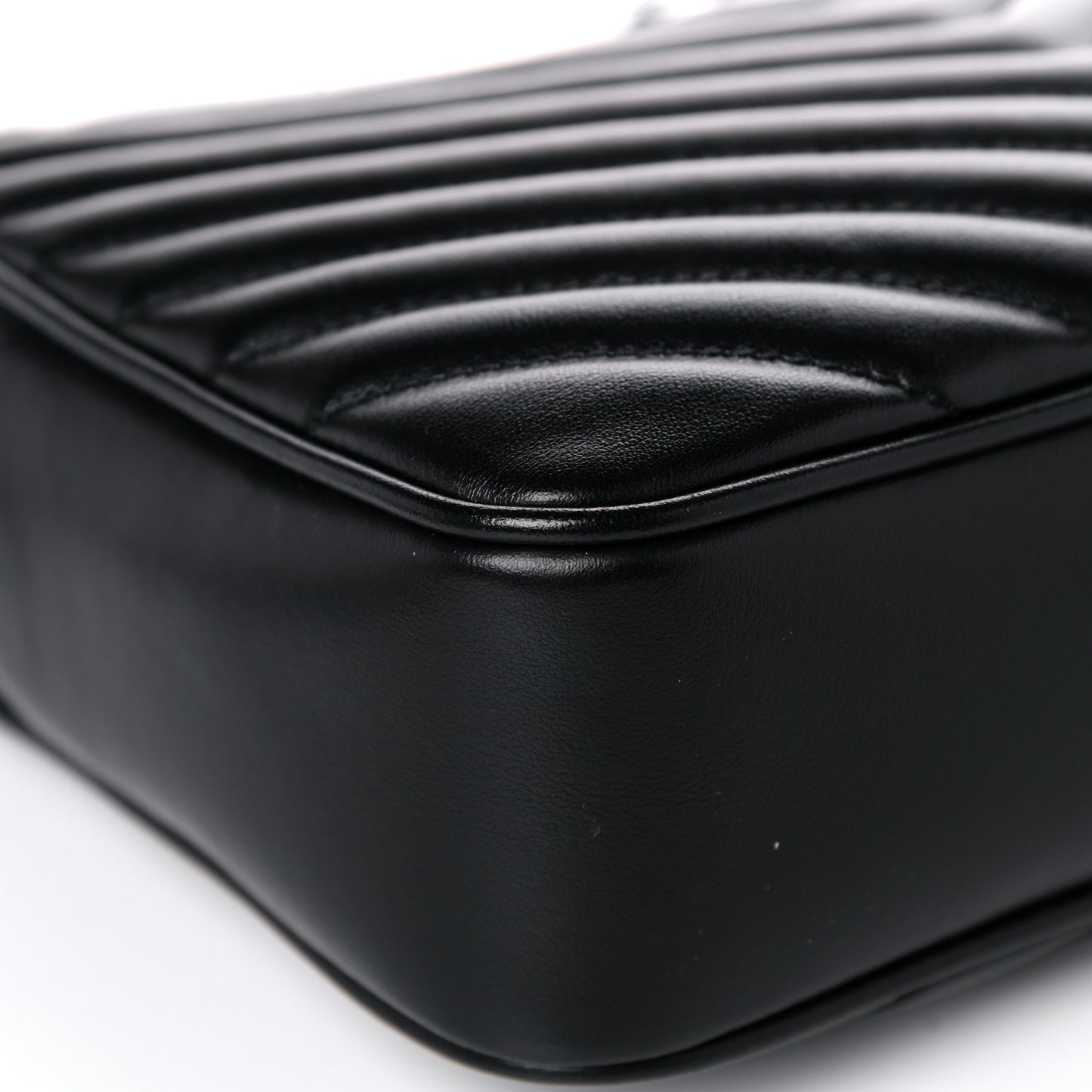 Calfskin Matelasse Monogram Lou Camera Bag Black