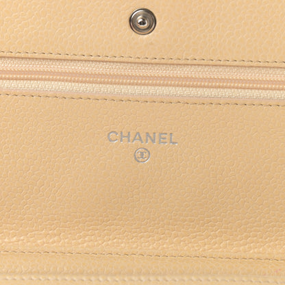 Chanel Caviar Quilted Wallet On Chain WOC Beige 6 of 17