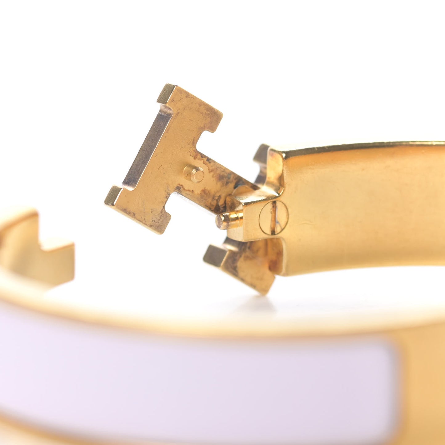 Enamel Narrow Clic Clac H Bracelet PM Rose Dragee