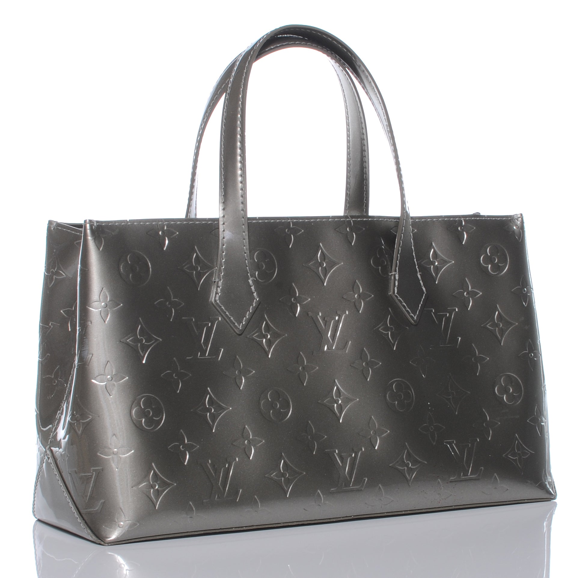Louis Vuitton Vernis Wilshire PM Gris Art Deco 3 of 7