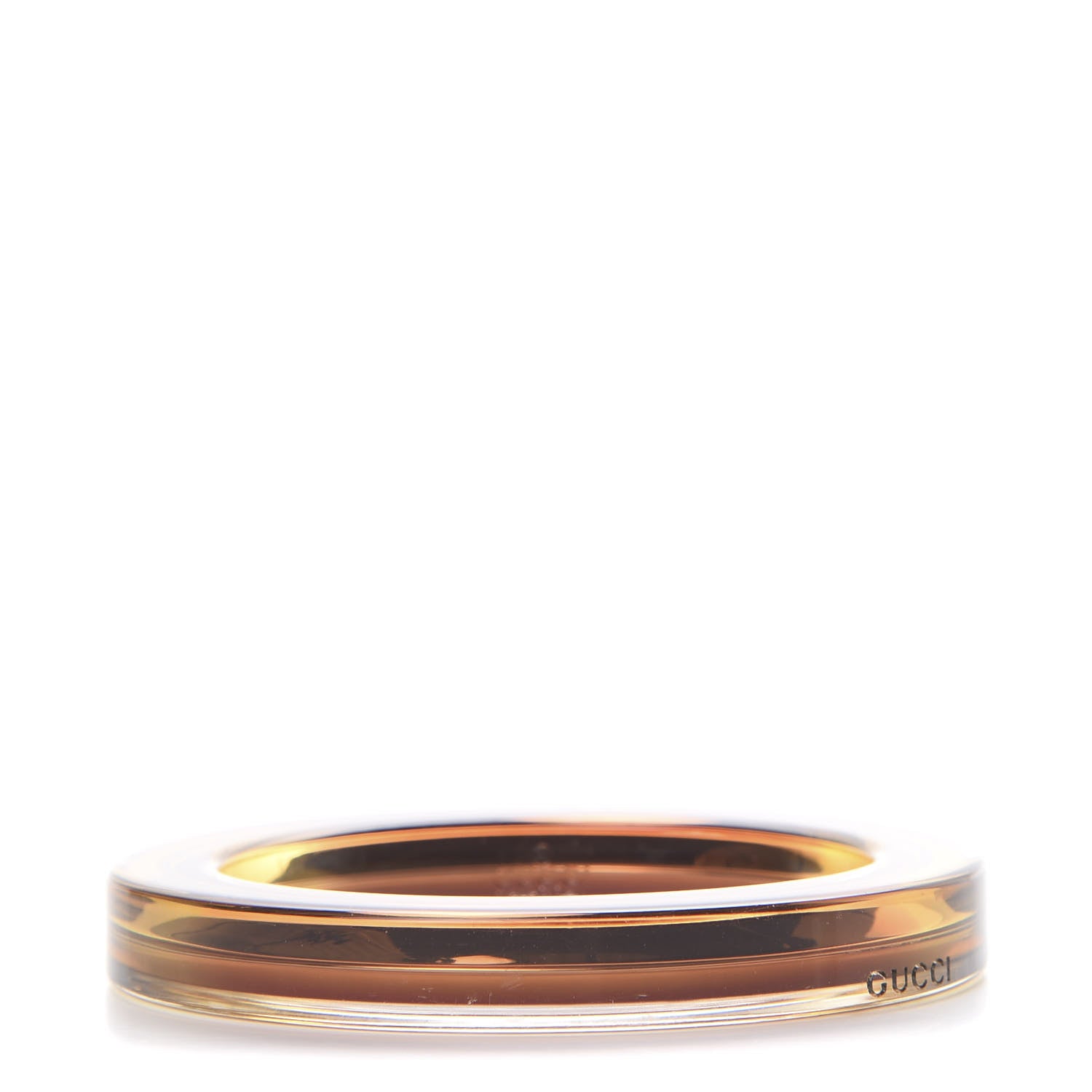 Gucci Plexiglass Transparent Bangle Bracelet Chocolate 1 of 5