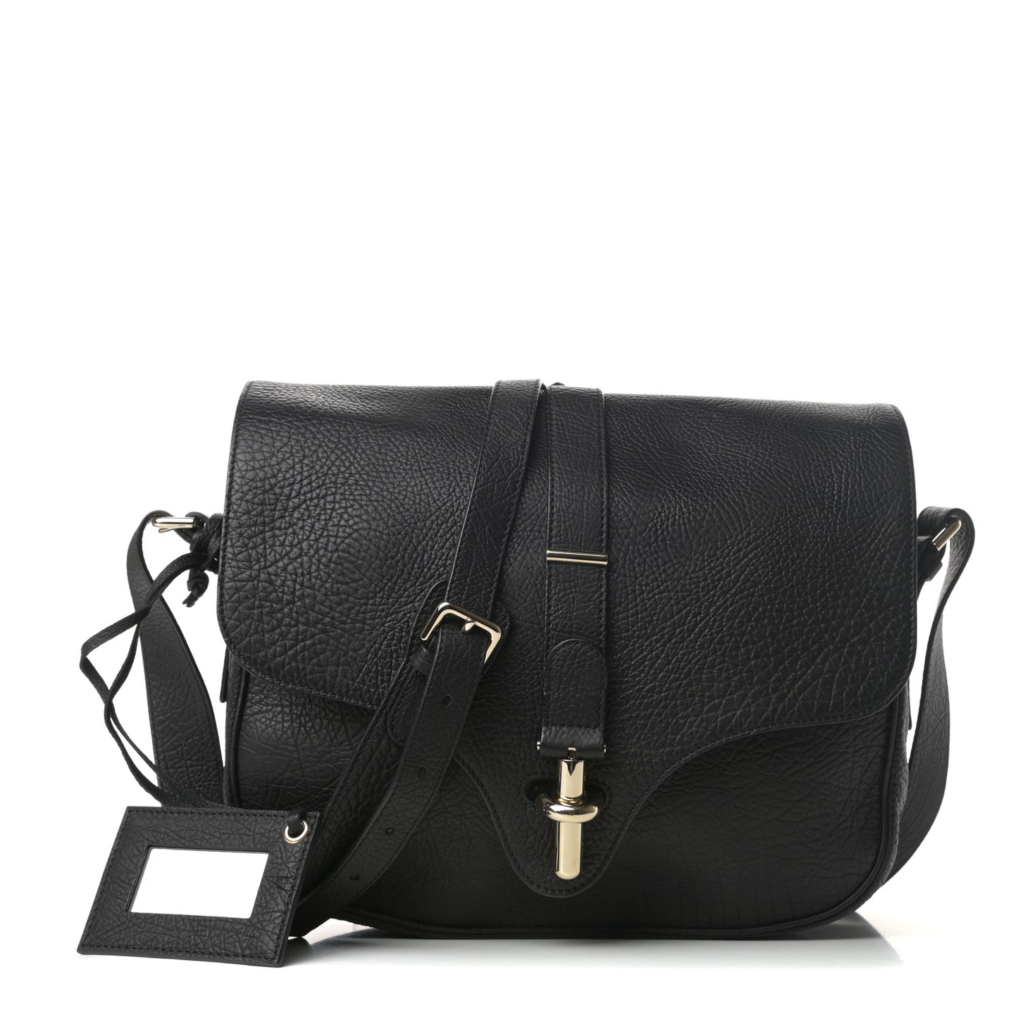 Grained Calfskin S Tube Black