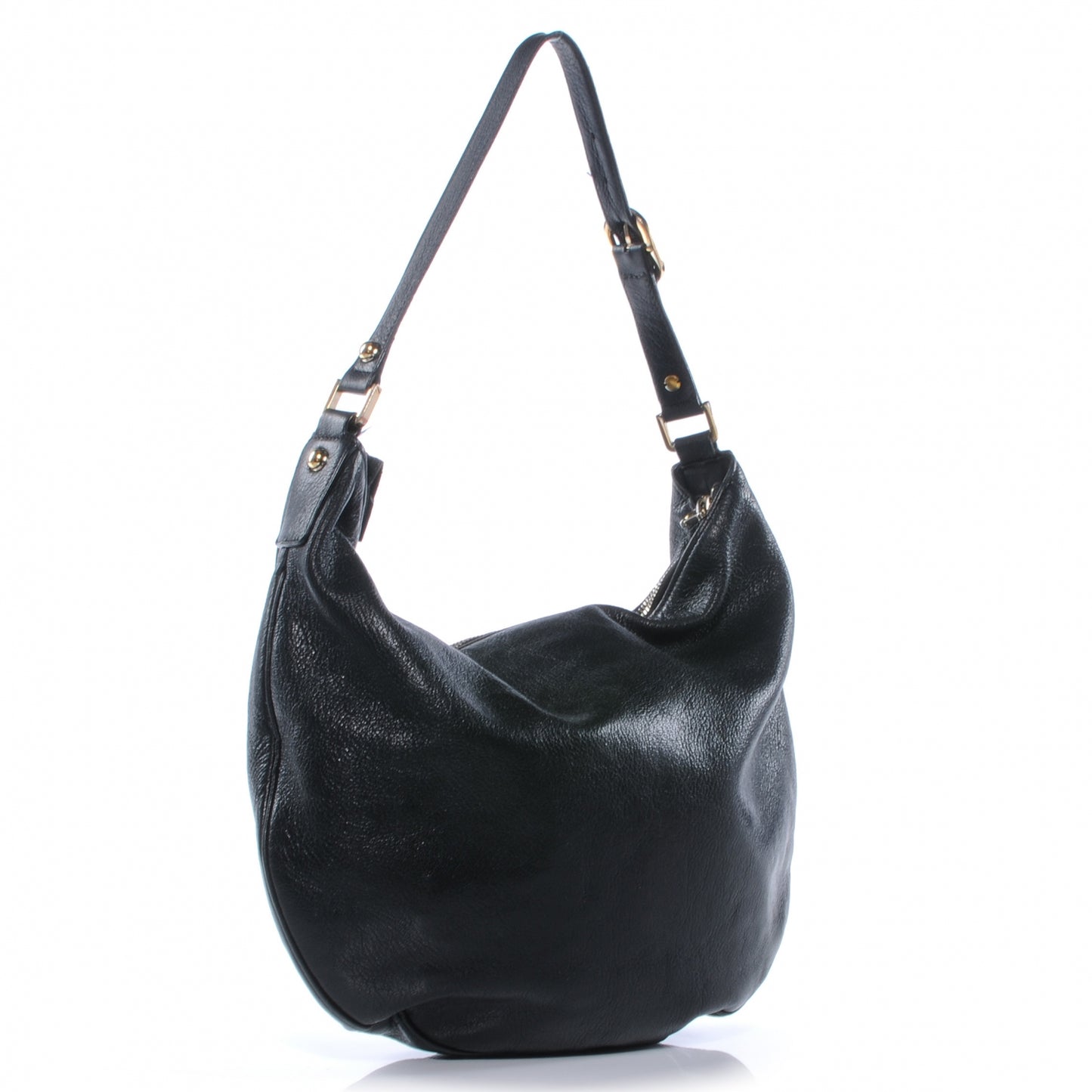 Leather Small Blondie Hobo Black
