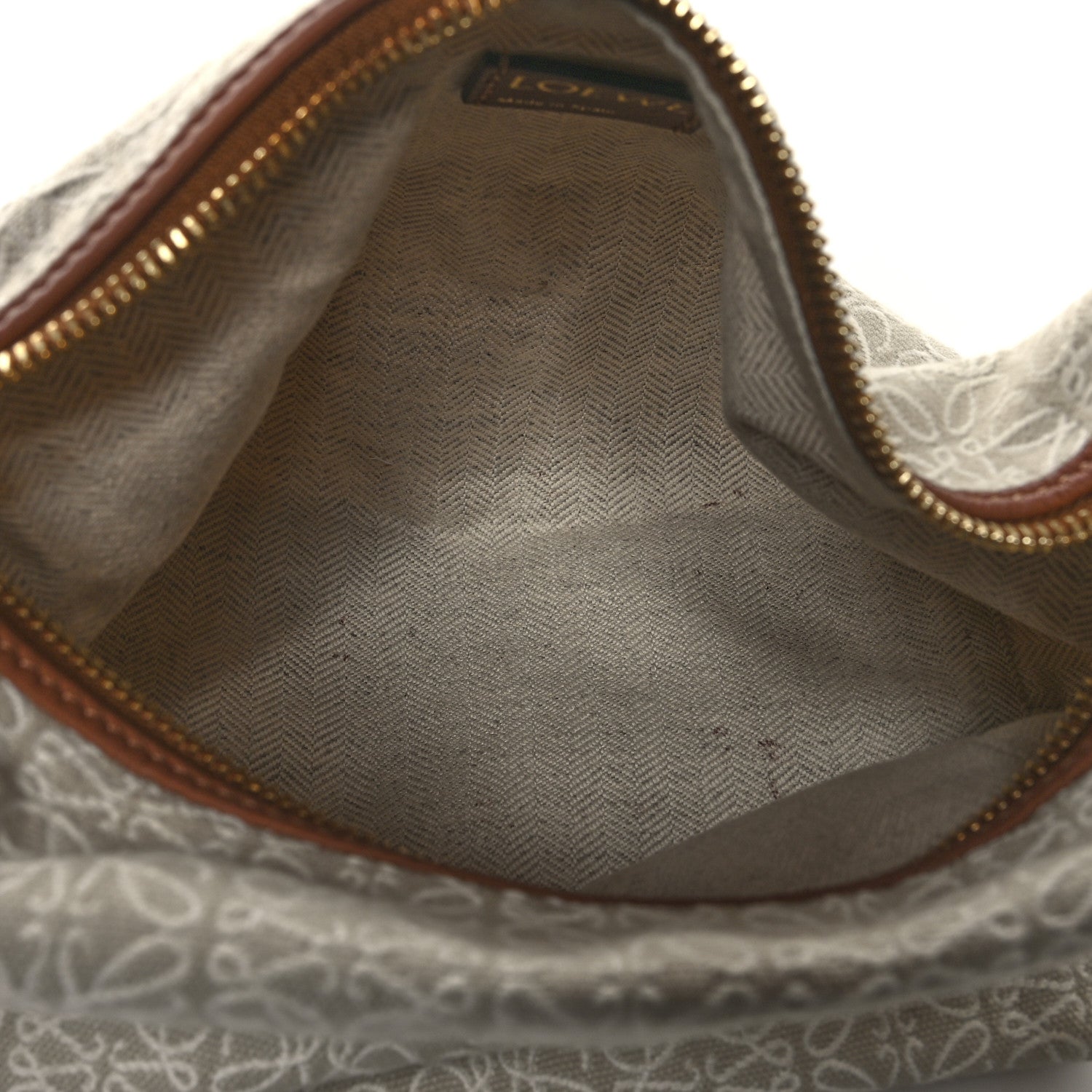 Loewe Jacquard Anagram Calfskin Small Cubi Bag Ecru Tan 5 of 9